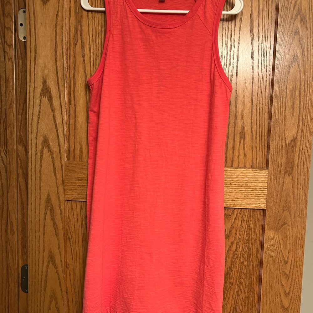 Evereve Orange Sheath Midi Dress Halter Sleeveless